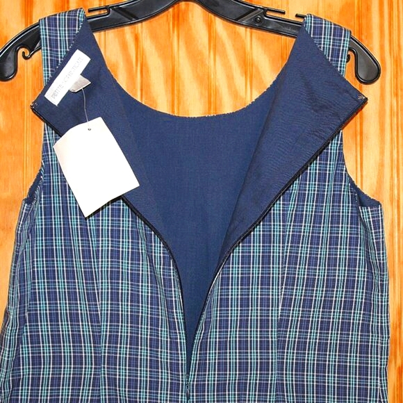 Petite Sophisticate Plaid Sleeveless Dress - Size 10 - NWT - Picture 4 of 7